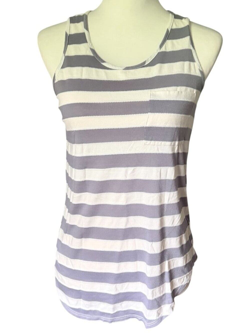 Papermoon Gray White Tank Top Size XS